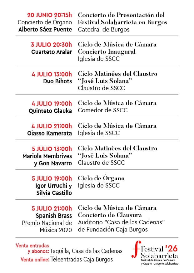 El Festival Gregorio Solabarrieta reunirá ocho conciertos en Miranda de Ebro dedicados al 150 aniversario de Manuel de Falla.